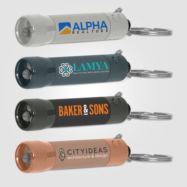 Chroma Softy Monochrome Metallic 3 LED-Taschenlampe mit Schlüsselanhänger