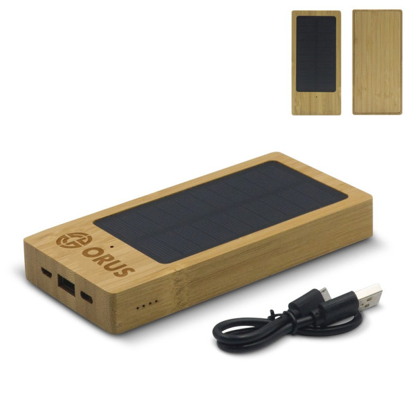 Solar Powerbank Bambus 8000mAh